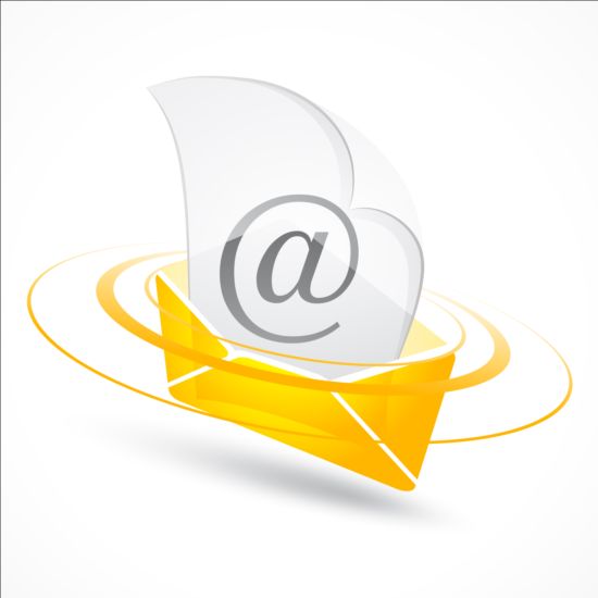 Gelbe E-Mail iocn Vektor iocn gelb email   