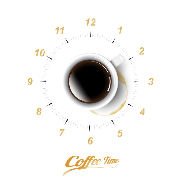 café avec le fond de vecteur de temps temps cafe   