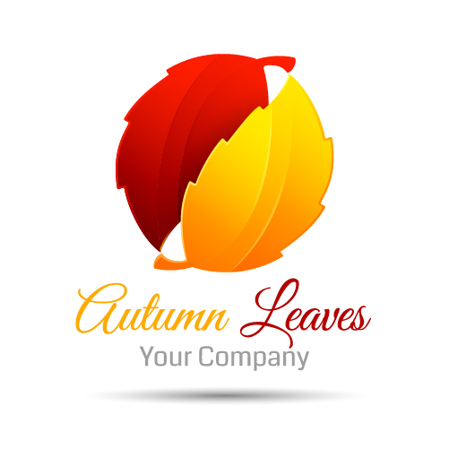 Vecteur de conception de logo de feuilles d’automne logo feuilles automne   