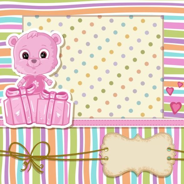 Cartes de shower de bébé avec des animaux mignons vecteur 17 mignon douche cartes Bébé animaux   