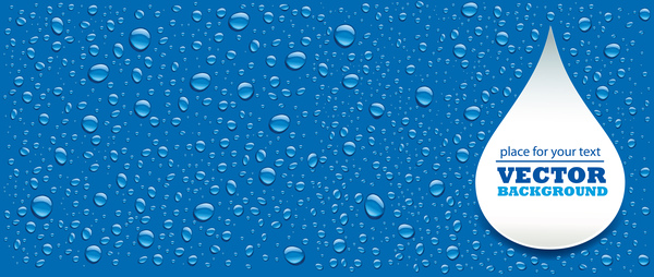 バブルテキストベクトルの背景を持つ青の滴 青 バブル ドロップ テキスト   