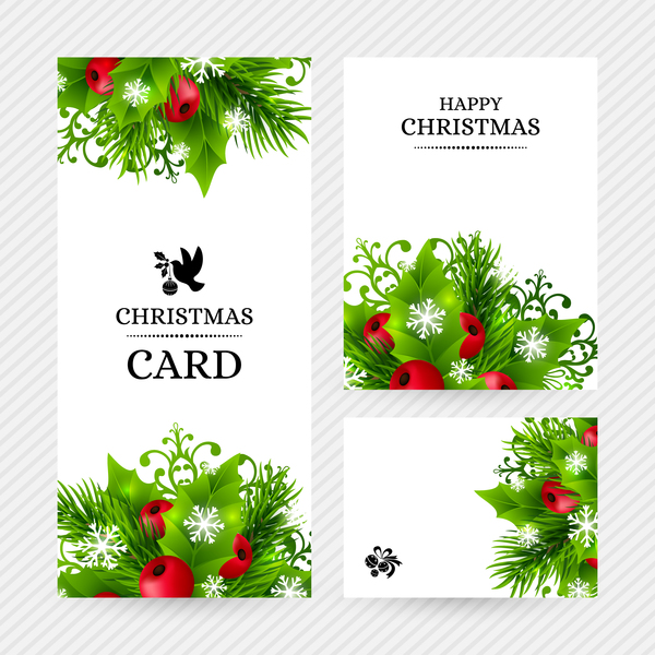 Weihnachtskollektkarte entwerfen Vektor 07 Weihnachten Karten hohl   
