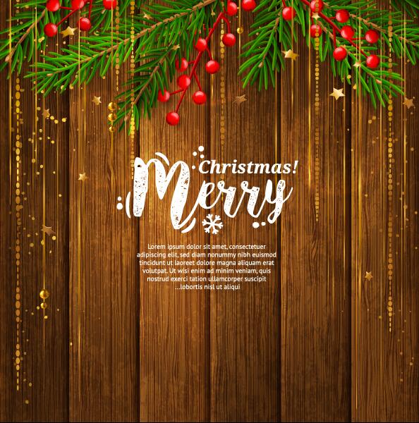 木製背景ベクトル付きクリスマスヴィンテージカード02 木製 ビンテージ クリスマス カード   