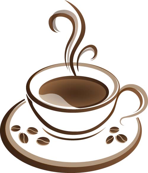 Tasse avec l’illustration abstraite de café vecteur 05 illustration Coupe cafe Abstrait   