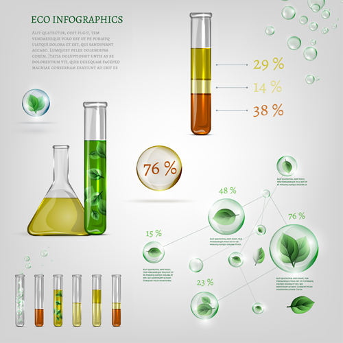 Eco Infografie-Elemente Vektoren Grafik 11 Öko Infografik Grafik Elemente   