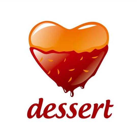 cœur logo en forme de coeur dessert Chocolat   