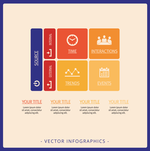 Vecteurs de modèles de matrice infographics 21 modèle matrice infographies   