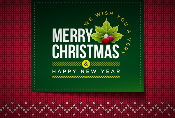 クリスマスカードとファブリック背景ベクトル02と新年 新しい 年 ファブリック クリスマス カード   