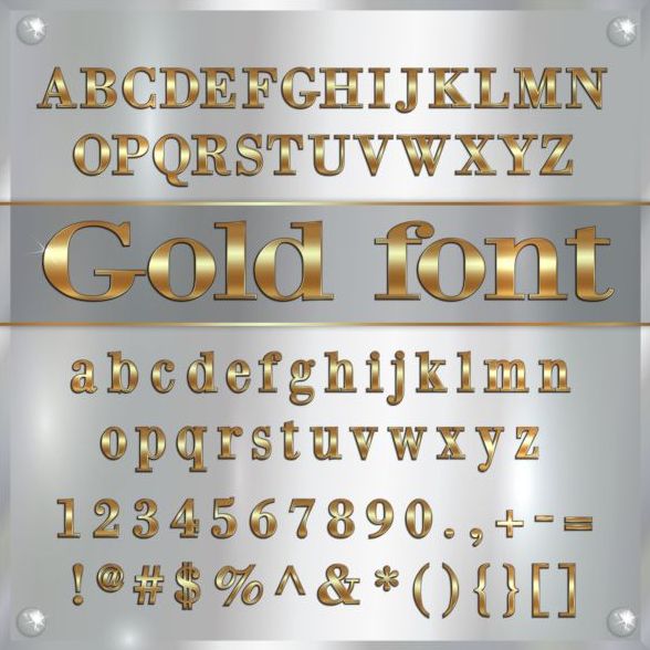 番号ベクトル02と光沢のある黄金のフォントのアルファベット 黄金の 数 光沢のある フォント アルファベット   