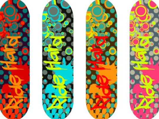 Skateboard-Designmaterial Vektor 15 skateboard material   