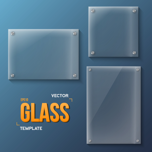 Matériau vectoriel de modèle en verre transparent 04 verre transparent   