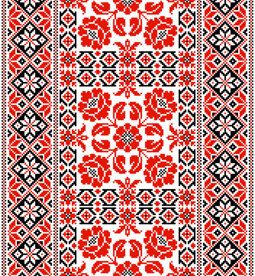 Modèles de broderie ukrainienne styles vecteur ensemble 05 ukrainien patterns broderie   