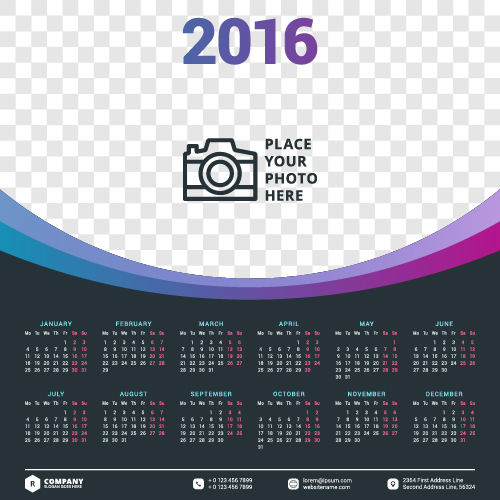 2016会社カレンダークリエイティブデザインベクター11 会社 クリエイティブ カレンダー 2016   