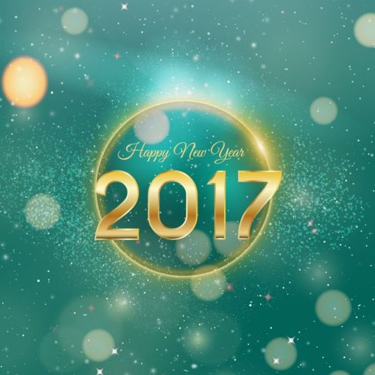 2017緑ハレーション背景ベクトル01との幸せな新年 緑 新しい 幸せ 年 ハレーション 2017   