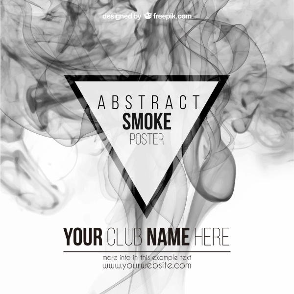 Abstraktes Rauchplakatvektormaterial Rauch poster abstract   