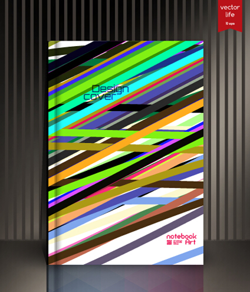 Abstrakte Stile Botebook Deckungs-Design-Vektor 04 Stile cover botebook abstract   