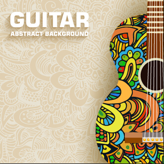Art guitare abstrait fond vecteur 03 guitare fond Abstrait Abstrait   