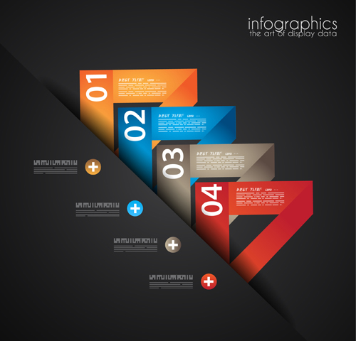 Noir infographics Creative vector set 06 Noir infographies Créatif   