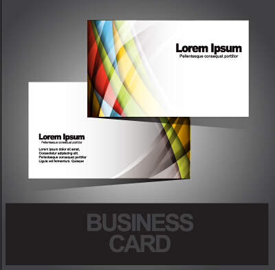Visitenkarten abstrahiges Design-Vektorset 06 Visitenkarte Karten business abstract   
