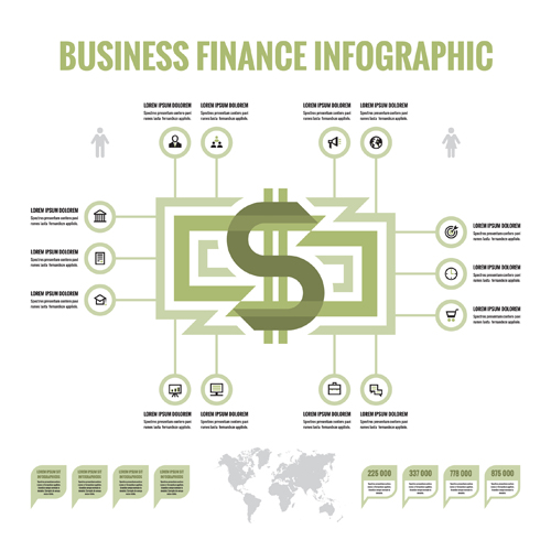 Vecteur infographique de finance d’affaires 03 infographie finance business   