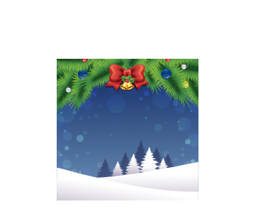 Weihnachtsglocke mit rotem Bogen und Schneehintergrund Weihnachten Schnee bow bell   