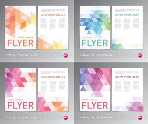 Farbige Flyer abstrakten Design-Vektor 04 flyer farbig abstract   