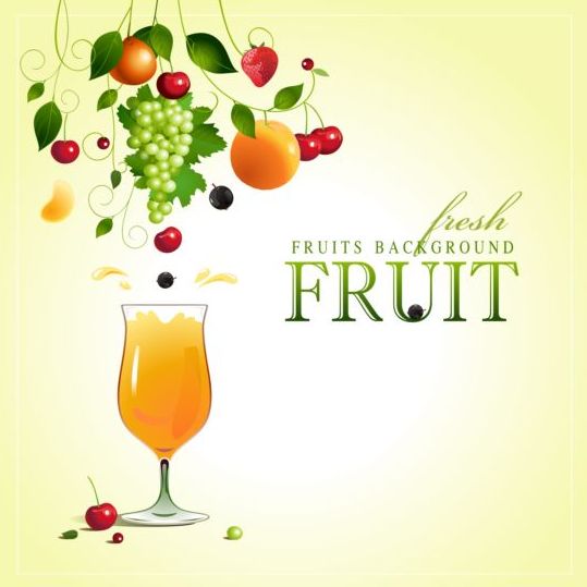 Kreative Frucht Hintergrund Vektorgrafik 03 Obst Kreativ Hintergrund Grafik   