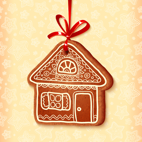 Niedliche Plätzchen-Plätze-Ornamentvektor 01 Weihnachten ornament cute Cookie   