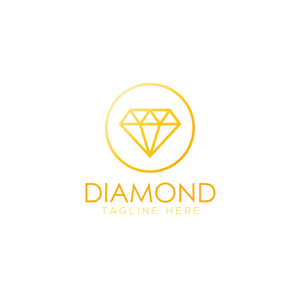 Diamant logo design vector set 02 logo Diamant   