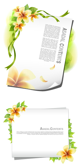 Fleur avec la carte de vecteur de papier blanc papier blanc papier fleur carte   