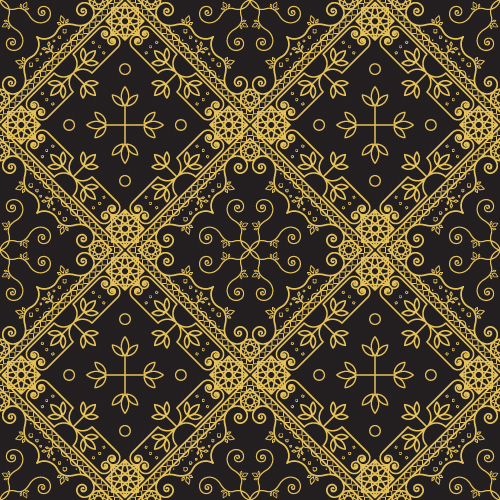 Lineart or seamless pattern vecteur de luxe 02 sans soudure or modèle luxe   