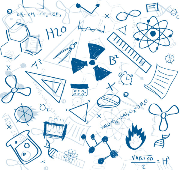 手の描画化学教育要素ベクトル 要素 教育 手描き 化学   