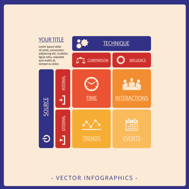 Infografie-Matrix-Schablone Vektoren 20 Vorlage matrix Infografik   