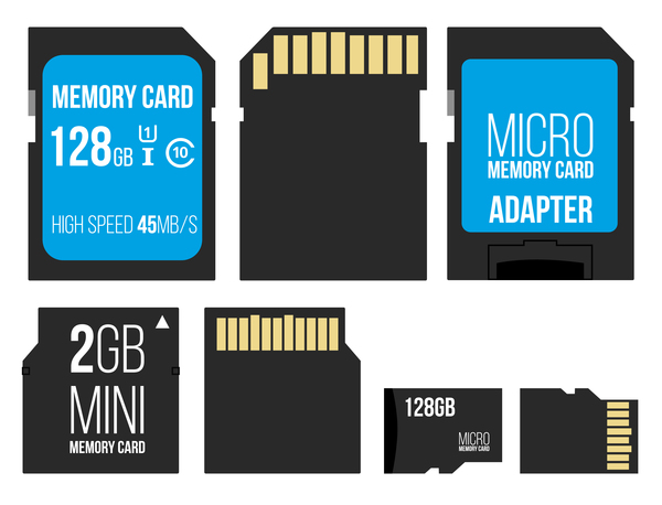 Ensemble de vecteur de carte de mémoire micro micro mémoire carte   
