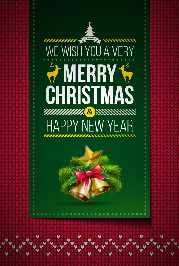 クリスマスカードとファブリック背景ベクトル01と新年 新しい 年 ファブリック クリスマス カード   