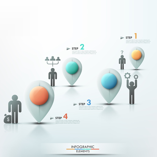 Option infographische Elemente Vektorvorlage 01 Option Infografik Elemente   