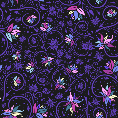 Nahtloses Blumenmuster schönes Vektormaterial 05 Schön nahtlos Muster florales Muster floral   