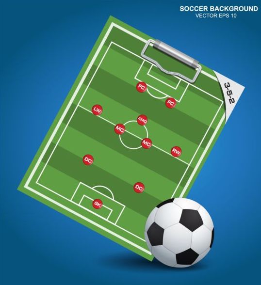 Fond de football avec la conception de vecteurs de stratégie 01 Strategie Soccer   