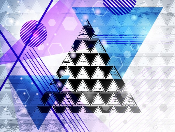 トライアングル抽象背景ベクトル02 抽象的 三角形   