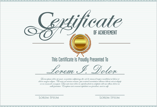 Vector template Certificates Design Graphics 03 modèle vectoriel certificats certificat   