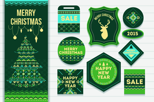 Weihnachtsverkauf-Tags 2015 mit Kartenvektormaterial 03 Weihnachten Verkauf tags material card 2015   