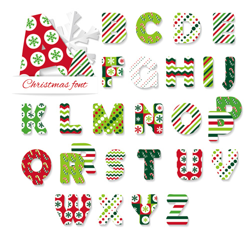 Weihnachtsmuster mit Alphabets-Vektor Weihnachten Muster Alphabete   