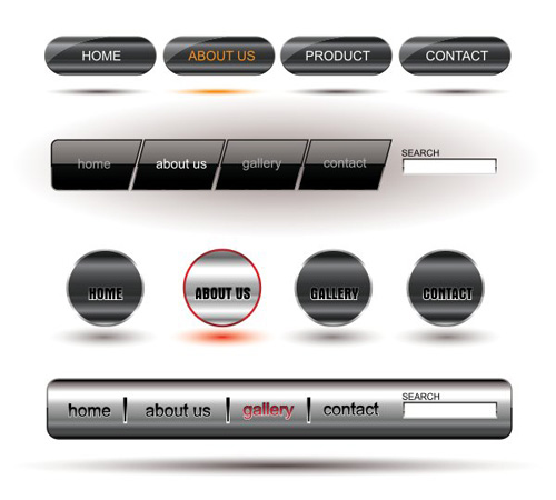 Firmenwebsite Buttons Vektor-Sammlung 18 website Sammlung menu Firma buttons   