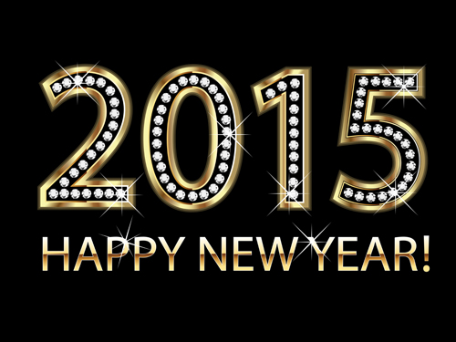 Diamant mit Gold 2015 Neujahrshintergrund neues Jahr Hintergrund gold Diamant 2015   