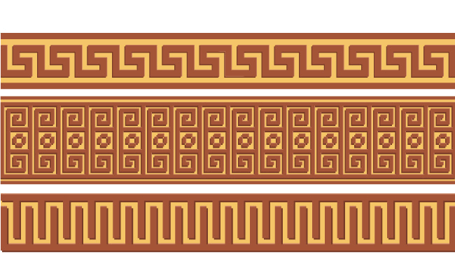 Griechisches Ornament-Muster grenzt sich vektor 02 ornament Mustergrenze Griechisch Grenzen   