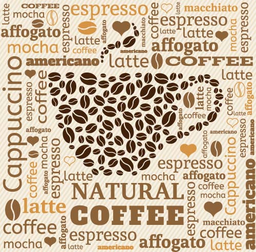 Vecteur de fond créatif de café naturel 05 fond Créatif cafe   