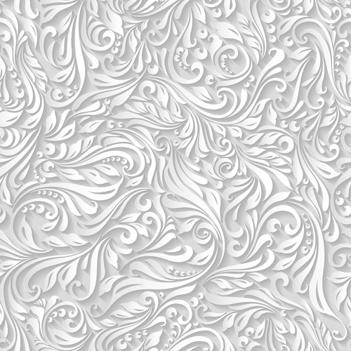 Papier floral blanc sans soudure motif vecteur sans soudure papier motif floral   