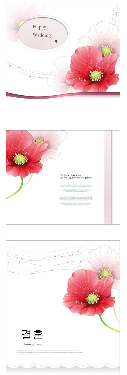 Rosa rote Blume Hochzeitskarten Vektor pink Karten Hochzeitskarte Hochzeit Blume   