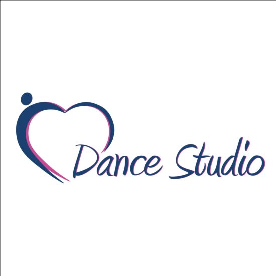 Set von Dance Studio Logos Design Vector 14 Tanz studio logos   