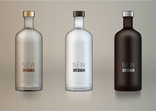 Vector Weinflasche Design-Set 09 Wein material Flasche design   